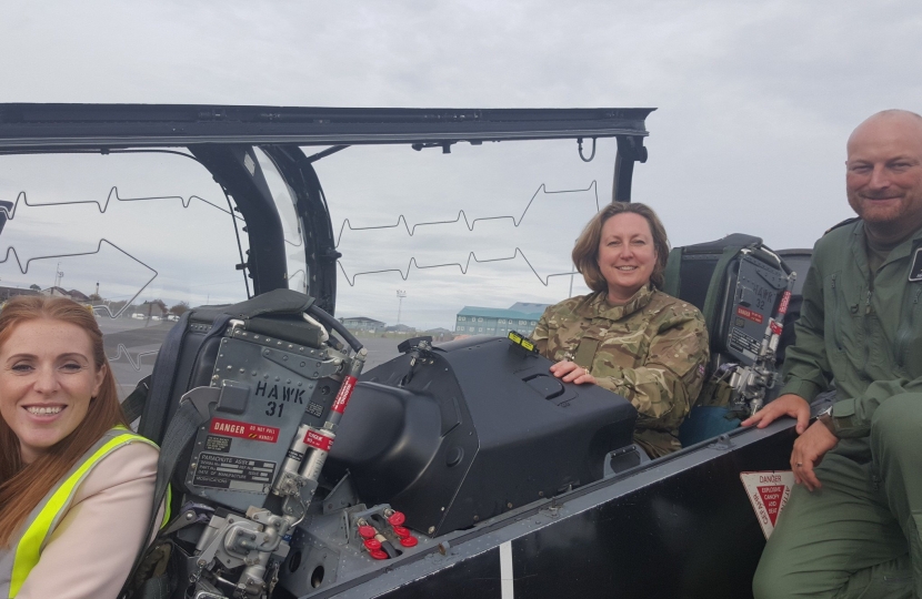 Ann-Marie in a BAE Systems Hawk