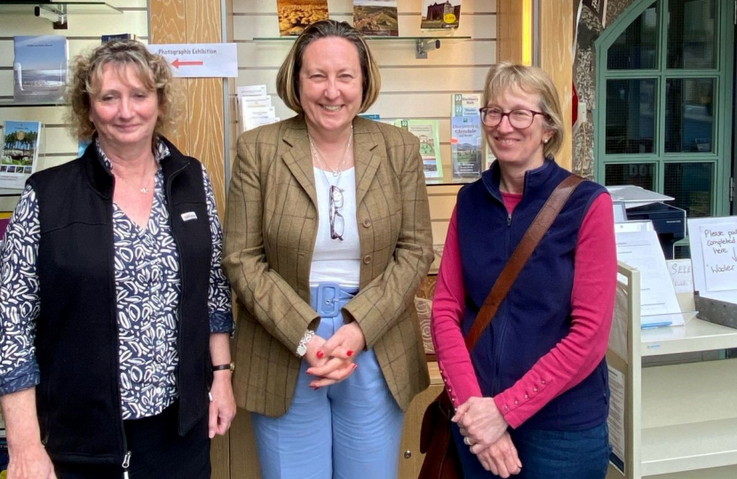 Anne-Marie with CEO Karen Froggatt (left) and Becky Murray (right)