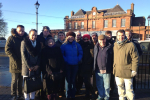 Supporters at Berwick station