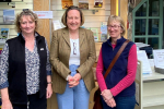 Anne-Marie with CEO Karen Froggatt (left) and Becky Murray (right)