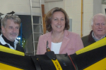 Anne-Marie Trevelyan, Nigel King and Peter Robinson at QuestUAV, Amble