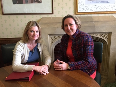 Anne-Marie with Justine Greening