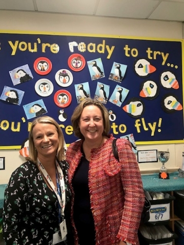 Anne-Marie with Headteacher Helen Bruce