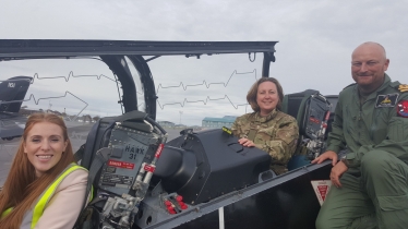 Ann-Marie in a BAE Systems Hawk