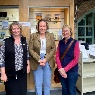 Anne-Marie with CEO Karen Froggatt (left) and Becky Murray (right)